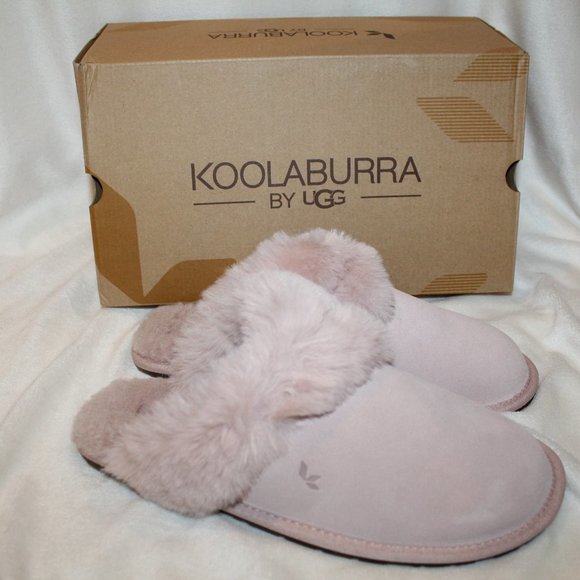NIB UGG KOOLABURRA WOMEN'S SUEDE SCUFF SLIP ON SLIPPERS PINK - Picture 4 of 10